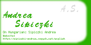 andrea sipiczki business card